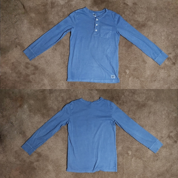 OshKosh B'gosh Classic Blue Henley Shirt - Picture 2 of 5